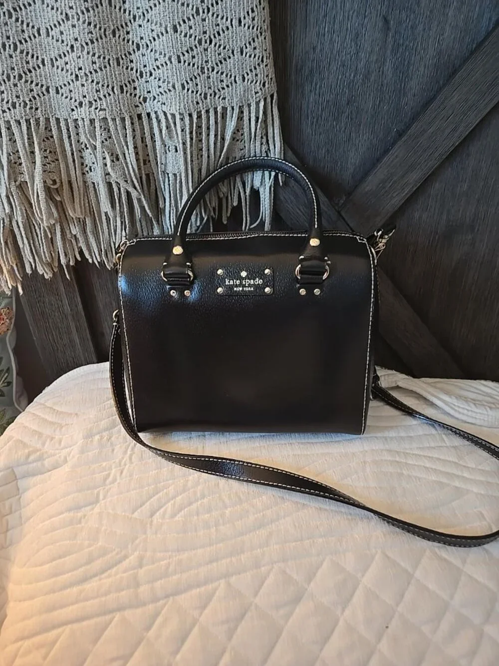 Kate Spade New York Leather Satchel Crossbody - Gently Used